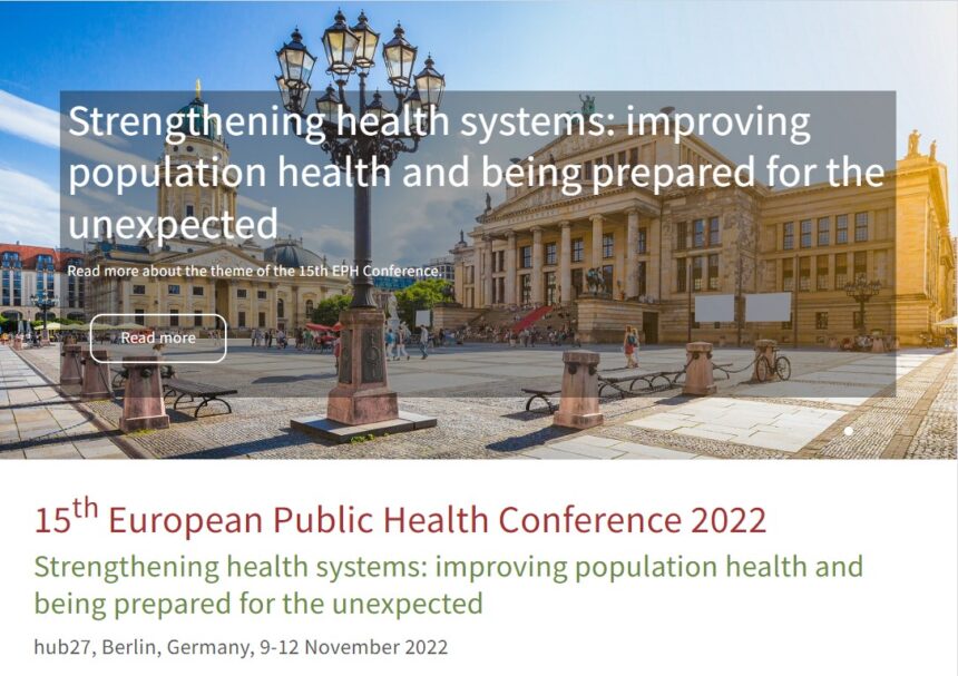 15th European Public Health Conference 2022 SUNISEA Creating Synergies